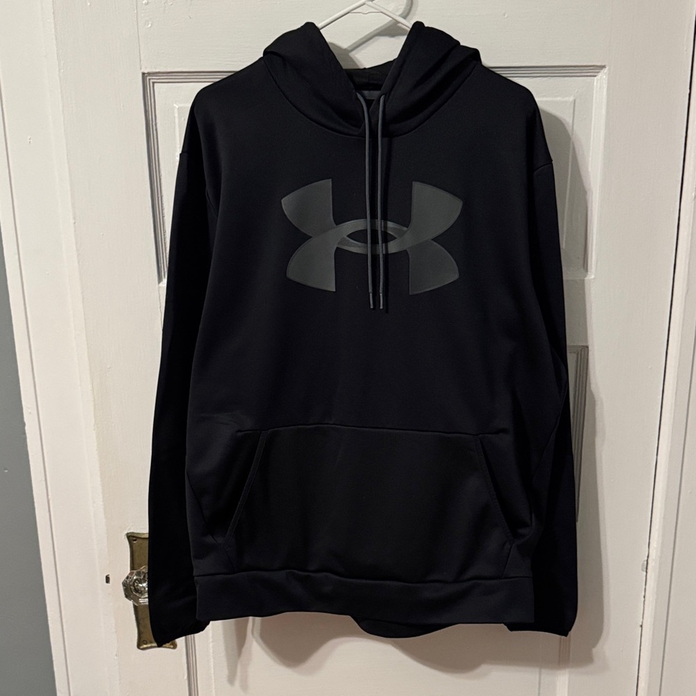 Under Armour Black Pullover Hoodie with Large Logo